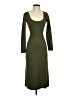 Leith Solid Green Casual Dress Size XS - photo 1