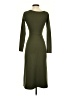 Leith Solid Green Casual Dress Size XS - photo 2