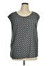 Merona 100% Polyester Polka Dots Gray Sleeveless Blouse Size 1X - photo 1
