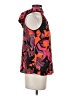 Flounce 100% Silk Orange Sleeveless Silk Top Size S - photo 4