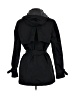 Gap 100% Polyester Black Trenchcoat Size M - photo 2