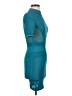 Alexander Wang 100% Polyester Argyle Teal Blue Cocktail Dress Size XS - photo 4