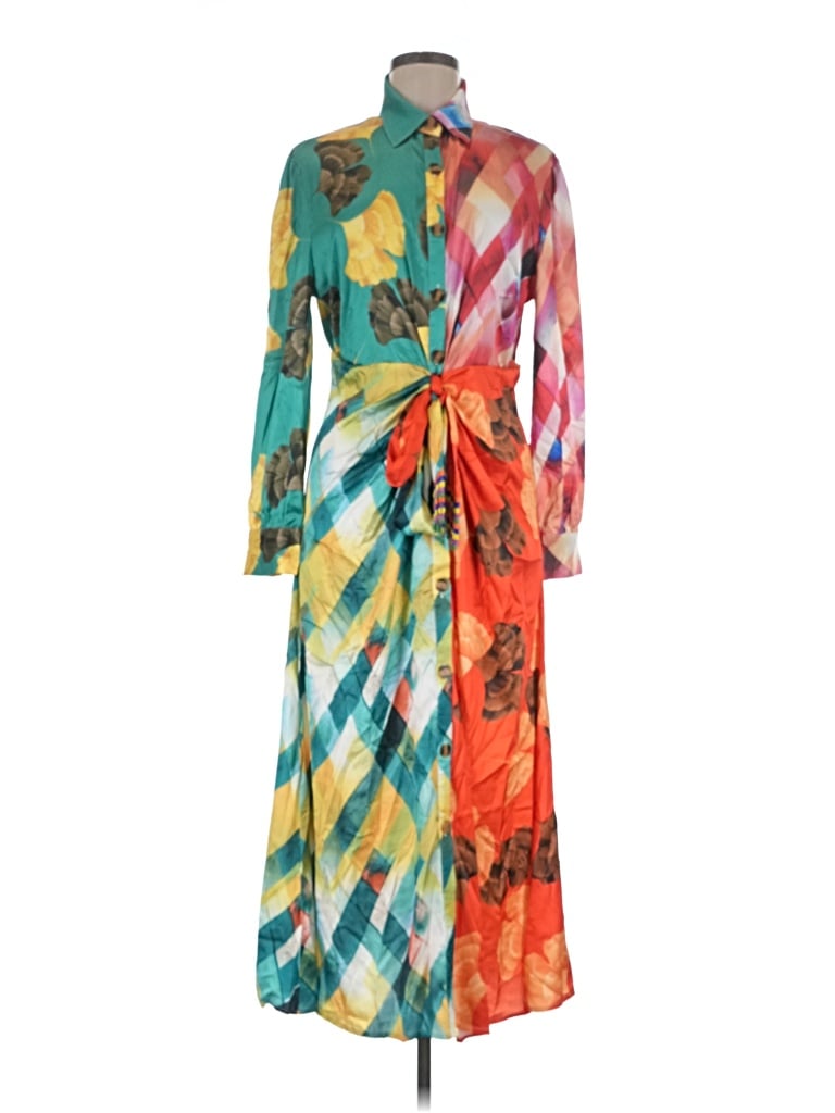 Pre-owned Stitchdrop Casual Dress In Green