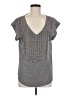 Lucca Couture 100% Polyester Gray Short Sleeve Blouse Size M - photo 1