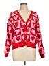 33 Degrees Hearts Red Cardigan Size L - photo 1