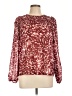 Maje 100% Polyester Burgundy Long Sleeve Blouse Size Lg (3) - photo 1