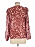 Maje 100% Polyester Burgundy Long Sleeve Blouse Size Lg (3) - photo 2