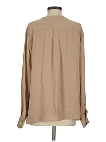Theory Long Sleeve Silk Top (view 2)