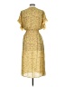 Max Studio 100% Polyester Paisley Yellow Casual Dress Size L - photo 2
