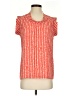 CAbi 100% Polyester Orange Short Sleeve Blouse Size XS - photo 1