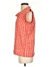 CAbi 100% Polyester Orange Short Sleeve Blouse Size XS - photo 5