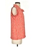 CAbi 100% Polyester Orange Short Sleeve Blouse Size XS - photo 4