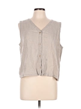 Eileen Fisher Sleeveless Button Down Shirt