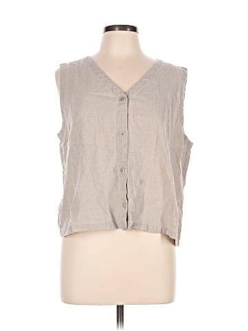 Eileen Fisher Sleeveless Button-Down Shirt (view 1)