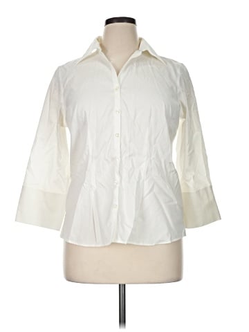 Lands' End 3/4 Sleeve Button-Down Shirt (view 1)