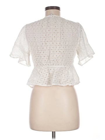 Madewell Tie-Front Top in Eyelet (view 2)