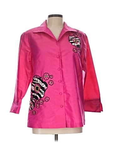 Marisa Baratelli 3/4 Sleeve Silk Top (view 1)
