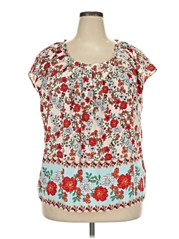LC Lauren Conrad Short Sleeve Blouse (view 1)