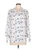 41Hawthorn 100% Polyester Hearts Ivory Long Sleeve Blouse Size L - photo 1