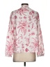 Talbots 100% Cotton Floral Pink Long Sleeve Blouse Size XS - photo 2