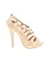 Shoedazzle Animal Print Ivory Sandals Size 8 1/2 - photo 1