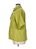 Unbranded Solid Green Short Sleeve Blouse Size XL - photo 5