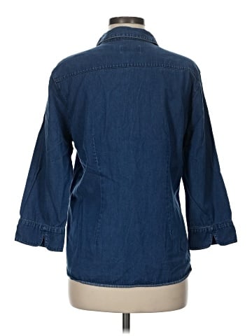 Talbots 3/4 Sleeve Button-Down Shirt (view 2)