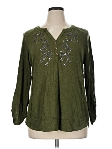 Style&Co Long Sleeve Blouse (view 1)