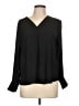 Ann Taylor Black Long Sleeve Blouse Size Lg Petite - photo 1