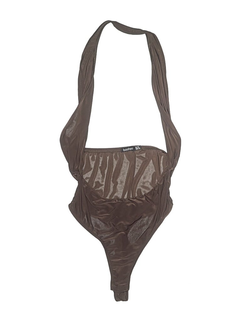 Pre-owned Boohoo Bodysuit In Brown