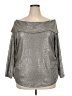 Lane Bryant Metallic Silver 3/4 Sleeve Blouse Size 18 - 20 Plus - photo 1