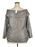 Lane Bryant Metallic Silver 3/4 Sleeve Blouse Size 18 - 20 Plus - photo 2