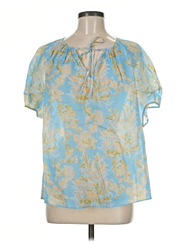 Lafayette 148 New York Short Sleeve Blouse (view 1)