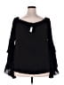 City Chic 100% Polyester Black Long Sleeve Blouse Size 16 Plus (S) - photo 2