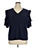 Chico's Blue Short Sleeve Top Size XL - photo 1