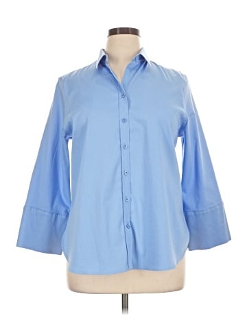 Chico's 3/4 Sleeve Button-Down Shirt (view 1)