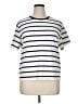 Athleta Stripes White Short Sleeve T-Shirt Size XL (tall) - photo 1