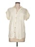 Thread & Supply Ivory Short Sleeve Blouse Size L - photo 1