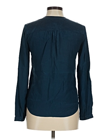 Theory Long Sleeve Silk Top (view 2)