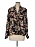 J.Jill 100% Polyester Floral Black Long Sleeve Blouse Size M - photo 1