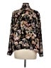 J.Jill 100% Polyester Floral Black Long Sleeve Blouse Size M - photo 2