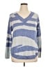 Nic + Zoe Stripes Blue Pullover Sweater Size XL - photo 1