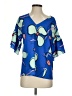 Crosby 100% Polyester Blue Short Sleeve Blouse Size XS - photo 1