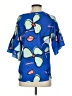 Crosby 100% Polyester Blue Short Sleeve Blouse Size XS - photo 2