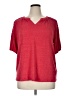 Cable & Gauge Red Short Sleeve Top Size 1X - photo 1