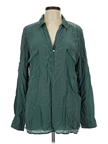 Eileen Fisher Long Sleeve Silk Top (view 1)