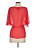 BCBGMAXAZRIA 100% Polyester Red Short Sleeve Blouse Size S - photo 2