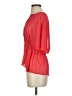 BCBGMAXAZRIA 100% Polyester Red Short Sleeve Blouse Size S - photo 5