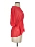 BCBGMAXAZRIA 100% Polyester Red Short Sleeve Blouse Size S - photo 4