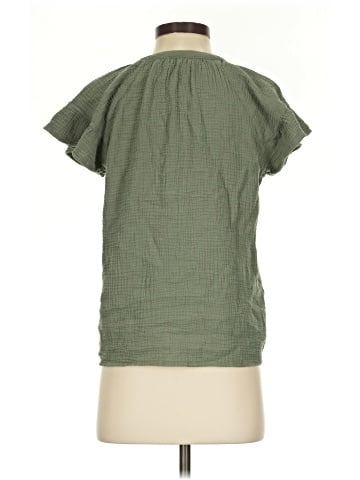 Madewell Lightspun Ruffle-Sleeve Henley Top (view 2)